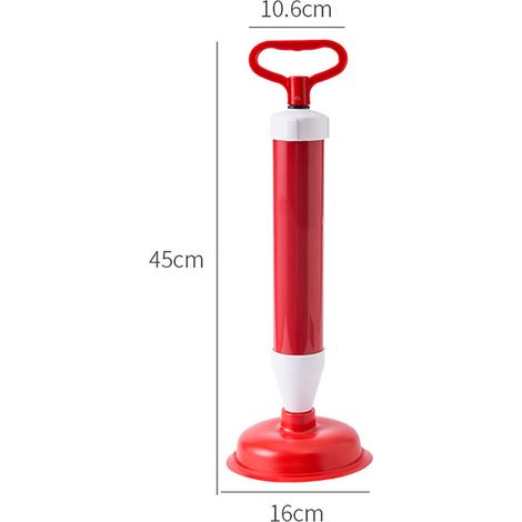 Déboucheur de canalisations de toilettes à ventouses larges pour déboucher rapidement les canalisations domestiques. Tige en acier inoxydable avec petite tête. (1/5)