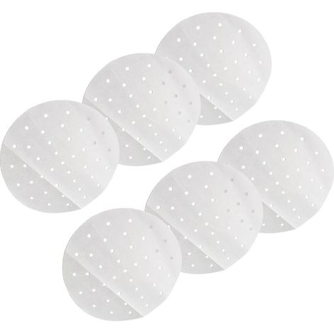 500 feuilles papier de cuisson siliconé rond antiadhésif imperméable blanc 25 cm pour grill four ustensile cuisine en pâte de bois et résine de silicone (1/5)