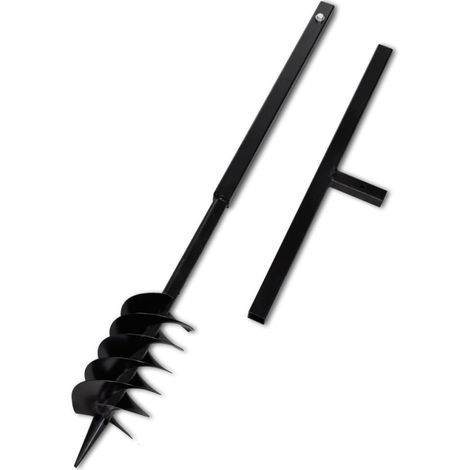 Bohrer mit Griff 120 mm Doppelspirale Schwarz vidaXL