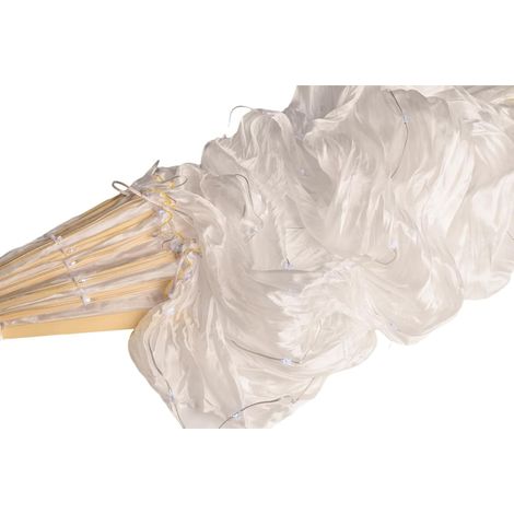 Costume da danza del ventre in seta con LED - Lunghezza 1,8 m - Ventagli luminosi in seta di bambù - Velo a ventaglio da donna per adorazione e danza di lode (1/5)