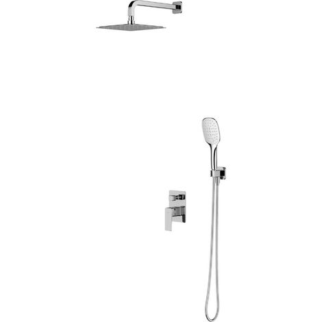 OMNIRES Parma - Set doccia da incasso con miscelatore, con corpo incasso, 25x25 cm, 3 getti, cromo SYSPM10CR