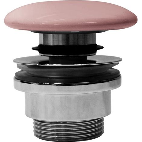 Bonde de lavabo GSI 5/4", clic-clac, bouchon en céramique, 5-65 mm, blush mat (1/2)