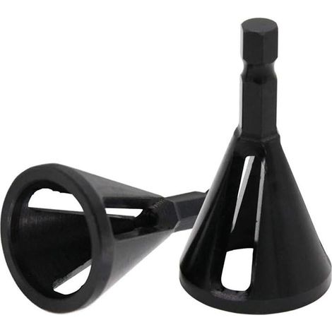 Jeu de 2 fraises à ébavurer en acier inoxydable, queue hexagonale, outil de chanfreinage externe pour perçage et soudure (1/5)