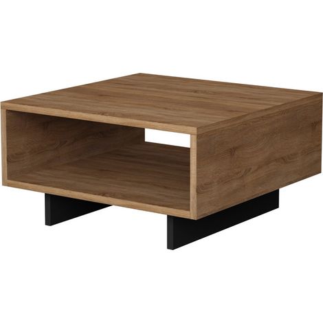 Holz-Couchtisch "Hola" - 60 x 60 x 32 cm - EicheAnthrazit