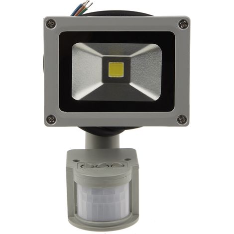 Projecteur RS PRO, 10 W, IP65, 800 900 lm, 6500K, avec détecteur, 1 LED ( Prix pour 1 ) (1/4)