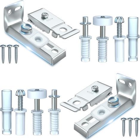 Rapanda – Kit de réparation pour porte coulissante – Lot de 2 pièces – Pivots en métal 3/8'' et roues de guidage 7/8'' – Capacité jusqu'à 50 livres (1/5)