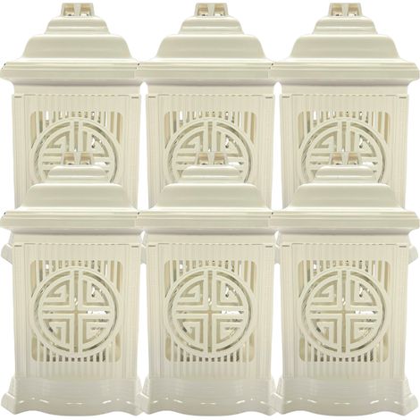 Vela para linterna Omaris, color blanco, 6 piezas (1/5)