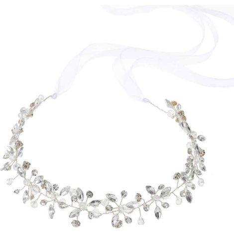 1 Couronne, décoration cristal, forme fleur, accessoire cheveux, mariage fête (1/5)