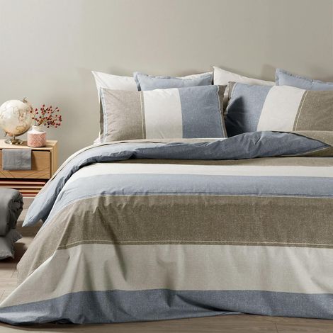 Parure de lit 4 pièces en 100% coton Housse Couette Douce et Elégante, Lavable et Facile d’Entretien Housse de Couette 200x200 et Autres Tailles