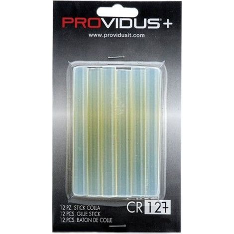 Lot de 12 bâtons Colle thermo transparente en bâton diamètre 7.2 mm Providus