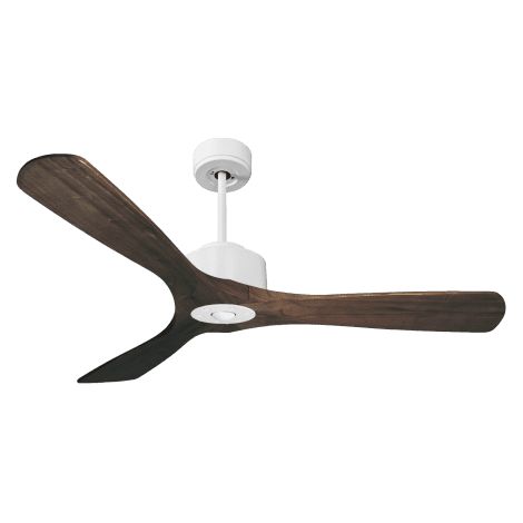 Modulo Regular Ring - Super destratificateur et ventilateur DC 132 cm Blanc pales bois sombre sans Lumière  25 à 40 m² (1/5)