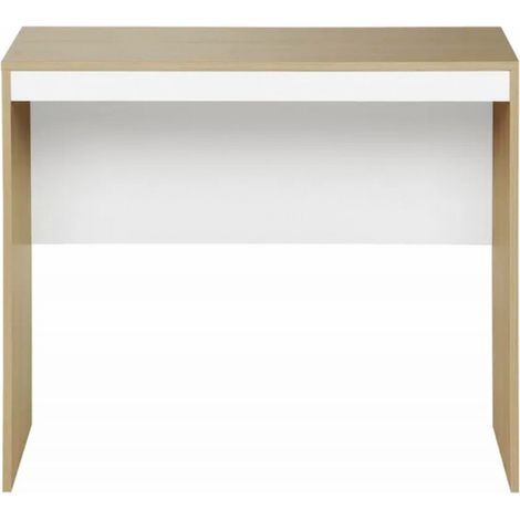 Bureau Chêne et Blanc L 91.5 H 77 P 52.5 cm (1/2)