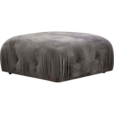 Fußhocker aus Samt 95x95cm Bubble PV - Grau
