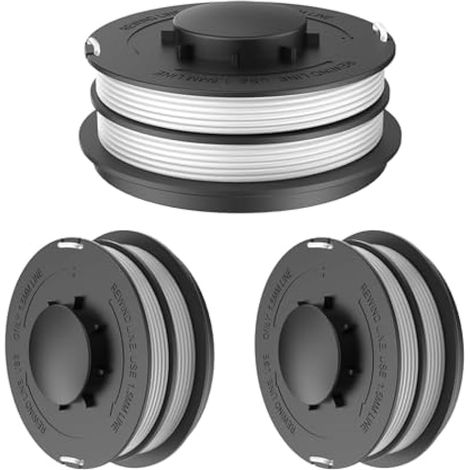 Lot de 3 bobines de fil de rechange pour débroussailleuse électrique Einhell CG-ET4530, 1,65 mm 10 m