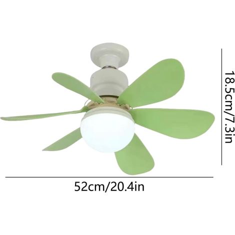 Ventilateur de Plafond LED Télécommande – 3 Vitesses 3 Couleurs Dimmable – pour Appareil Chambre ,Salon – vert (1/3)