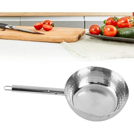 Yukihira Japanische Schneepfanne aus Aluminiumlegierung, 22 cm, eloxiert mit Antihaftbeschichtung, Edelstahlgriff und schneller Wärmeverteilung (1/5)
