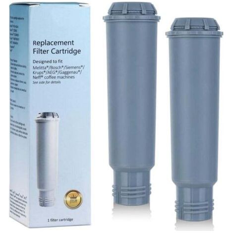 Water Filter Cartridge for Melitta/Krups Claris F088 F088 01/Siemens TCZ60003/AEG/Neff/Bosch TCZ6003 Coffee Machine, Pack of 2 (1/4)