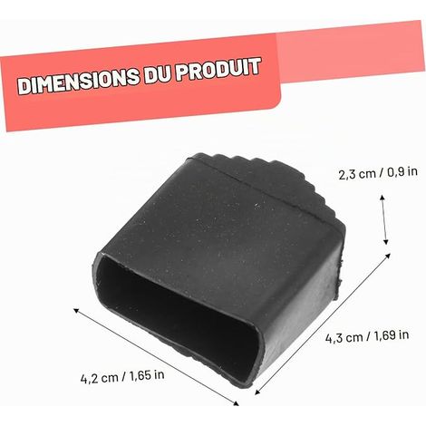 Rubber Stepladder Feet Black 35 x 20 cm Ladder Stands (1/2)