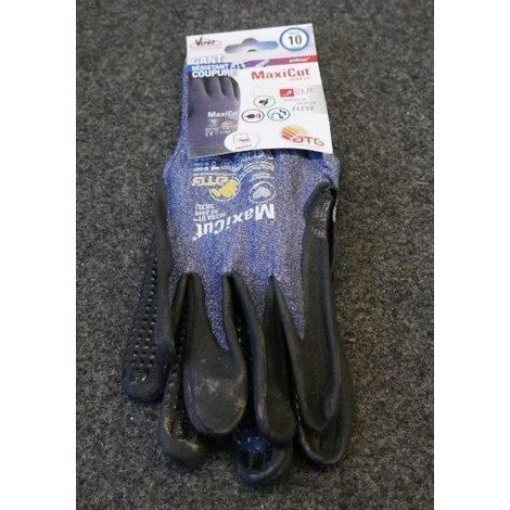 Paire de gants de manutention bleus anti-coupure taille 10 en milieu sec Maxicut VEPRO