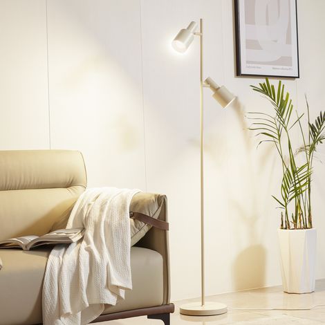 [GEBRAUCHT] B-Ware Lindby Stehleuchte Ovelia Beige Eisen Stehlampe Lampe Leuchte Spot Leselampe E27