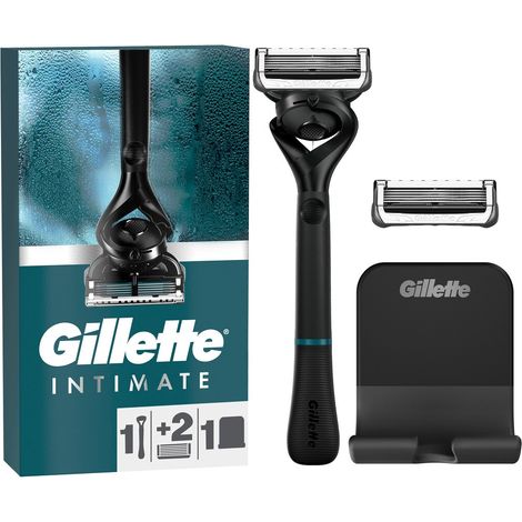 Gillette Intimate Rasierer für Männer, 1 Rasierer, 2 Ersatzklingen