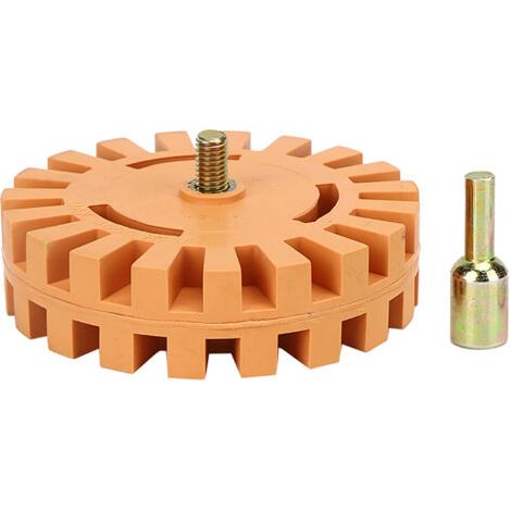 QORVA-Disque de nettoyage pneumatique pour peinture et décalcomanies, gomme en caoutchouc de 4 pouces, 25 mm de diamètre (1/5)