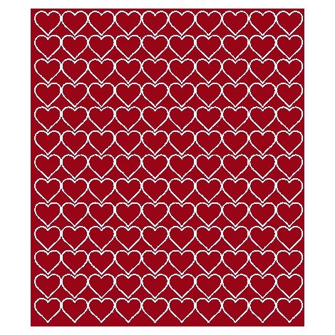 Autocollants en forme de cœur pour la Saint-Valentin, 2 cm, 130 pièces, rouge foncé brillant