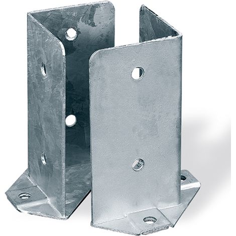 Coppia supporti ancoraggio per travi 80 x 80 x 150 mm.