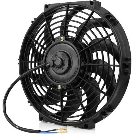 Ventilateur de refroidissement 12 pouces – Ultra fin noir – 80W – Faible consommation d'énergie – Installation universelle pour moteur