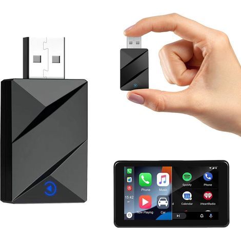Pour Adaptateur Carplay sans Fil pour iPhone,Convertir Carplay Filaire en san Fil,clé USB CarPlay,Plug-and-Play USB Carplay Adapter Filaire à sans Fil,adapté à l'iPhone iOS 10+ et aux Voitures avec ca (1/4)