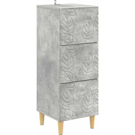 Mobile con Cassetti Grigio Cemento 33 x 34,5 x 90 cm vidaXL