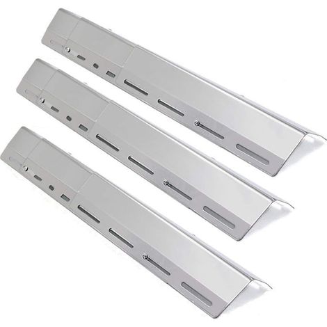 Lot de 3 plaques de Chauffage universelles de Rechange réglables et résistantes en Acier et Inoxydable pour Barbecue à gaz, étend de 30 cm à 72 cm (1/4)