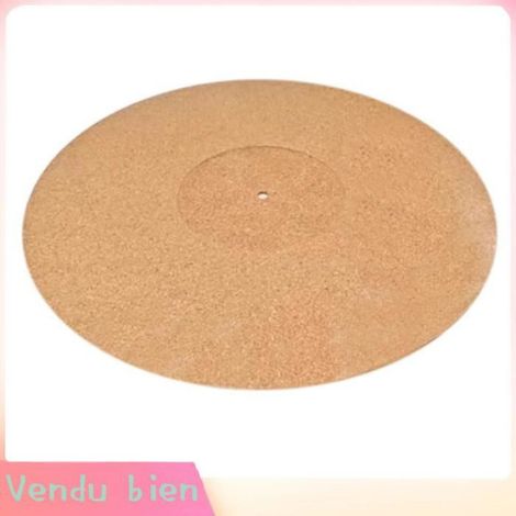 Tapis de Disque en Liège de 12 Pouces, Tapis Antistatique de 3 Mm, Absorbant les Chocs et Antidérapant, adapté aux Platines LP (1/4)