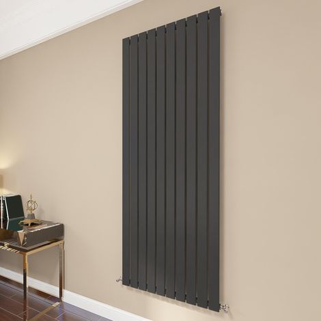 AICA Flat Panel Radiator 1800x680mm Central Heating Single Vertical Stylish Black (1/5)