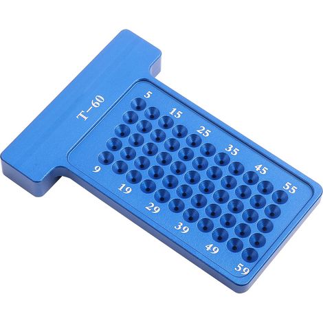 T-förmiger Anreißer aus Aluminiumlegierung, Lochlehre, Schreiner-Markierwerkzeug (Blau) (1/5)