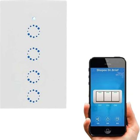 Interruttore Touch Intelligente 4 Linee WiFi Wireless Smartphone (1/5)