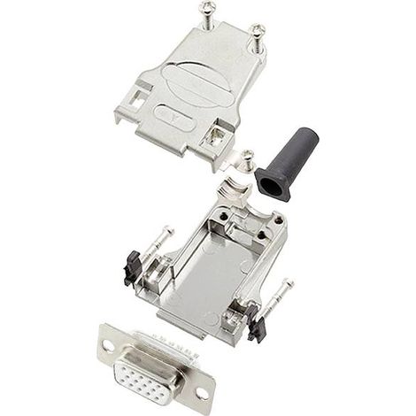 encitech DTZF09-HDS15-W-K 6355-8063-11 KIT connettori femmina SUB-D 180 ° Numero Poli (num): 15 Punte a saldare 1 pz.