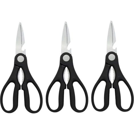 3-teilige, robuste, ergonomische Küchenschere zum einfachen Schneiden von Hühner- und Meeresfrüchteknochen, bequemer Griff (1/4)