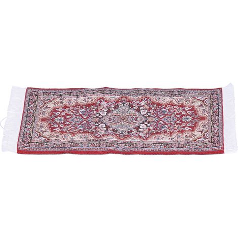 Tapis tissé pour maison de poupée à l'échelle 1:12, accessoire de décoration miniature unique et exquis n° 2 (1/5)