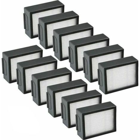 12er-Pack Filter, kompatibel mit iRobot Roomba e/i-Serie. Hochleistungs-Ersatzfilter – Zubehör für e5, e6, i3, i4, i6, i7, i7+, i8 und i8+. (1/5)