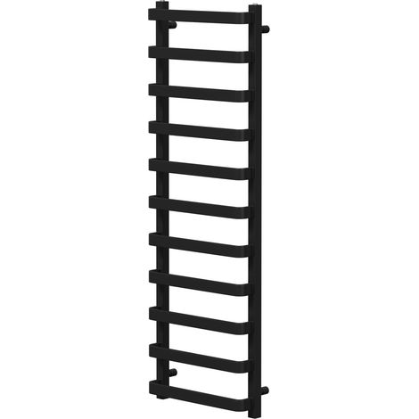 Colore Milton Matt Black 1500mm x 500mm Curved Heated Towel Rail (1/5)