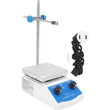 Agitateur Magnétique Chauffant 350°C 662°F 2000ml 100-1600 Tr/min Réglable Continu Mixeur de Laboratoire Prise Américaine 110V (1/5)