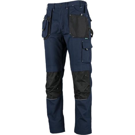 Pantalones de trabajo básicos Stalco, azul marino, talla L