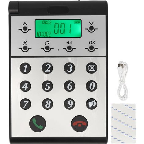 Interphone sans fil domestique bidirectionnel, 2 km, écran LCD, appels de groupe pièce à pièce, système maître pour maison. (1/5)