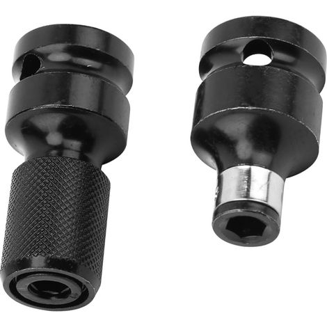 1/2"-auf-1/4"-Adapter für federbelastete Elektroschrauber, Teleskopadapter (2-teilig), Sechskant-Schraubendreher-Bit-Adapter (1/5)