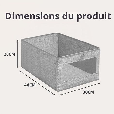 Boîte de Rangement avec Couvercle, Cube Pliable, Rangement Dressing Armoire avec Fermeture éclair, Convient Couettes, Couvertures, 45 x 35 x 25 cm, Beige (1/4)
