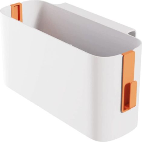 1 organisateur de lit suspendu, panier de rangement à double crochet, pour magazines et tablettes, compatible tête de lit et lits superposés (1/5)