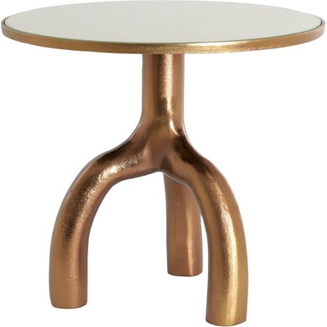 Light & Living Beistelltisch MELLO glänzend braun-bronze mit