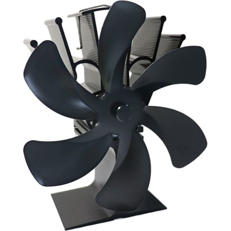 Ventilateur silencieux à 6 pales pour poêles à bois à combustion de gaz/granulés/bois/bûches, démarrage à 50 °C / 122 °F (1/5)