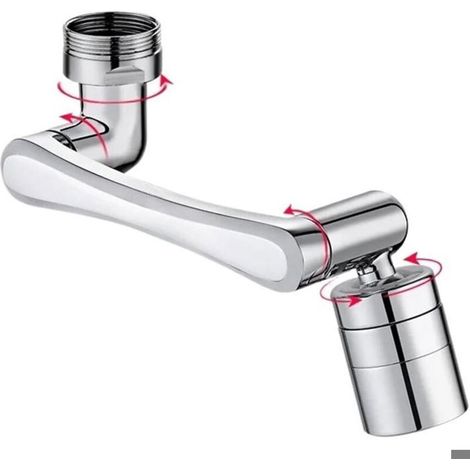 Asta di prolunga rotante per rubinetto - Rotazione a 1080° - Acciaio inossidabile - Rame - 2 modalità di flusso d'acqua (1/5)
